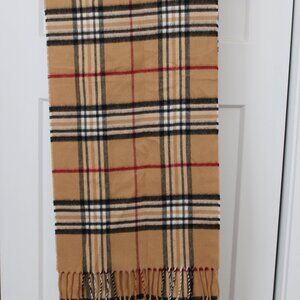 Tan Plaid Scarf